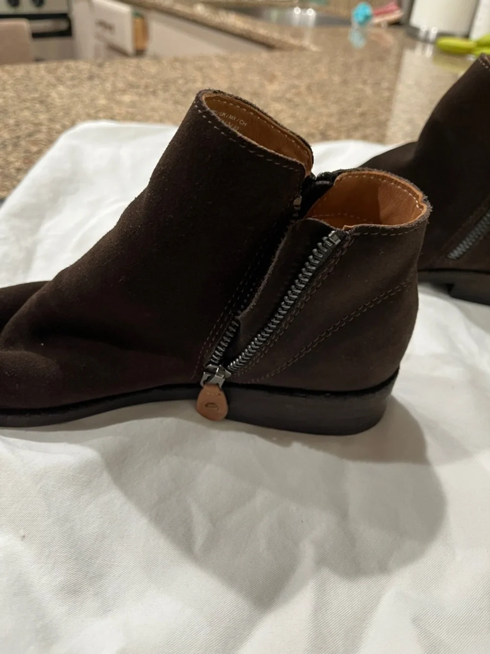 gentle souls Dark Brown Suede Ankle Booties - Picture 4 of 7